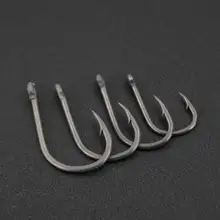 50 High Carbon Steel Fishing Hooks #6