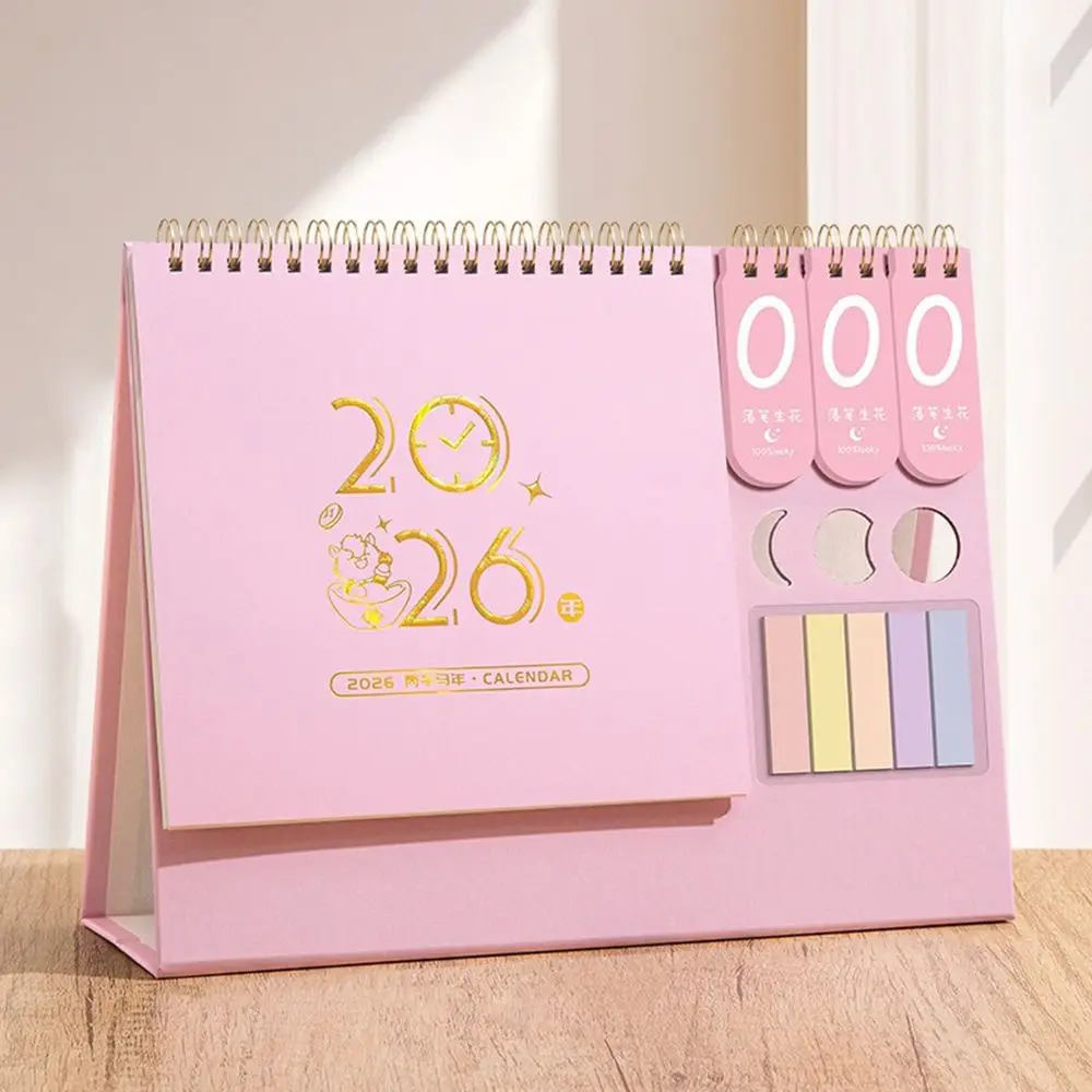 Creative 2026 Desktop Paper Calendar Multi-function Yearly Planner Scheduler Notebook Home Decor Agenda Organizer Home Office