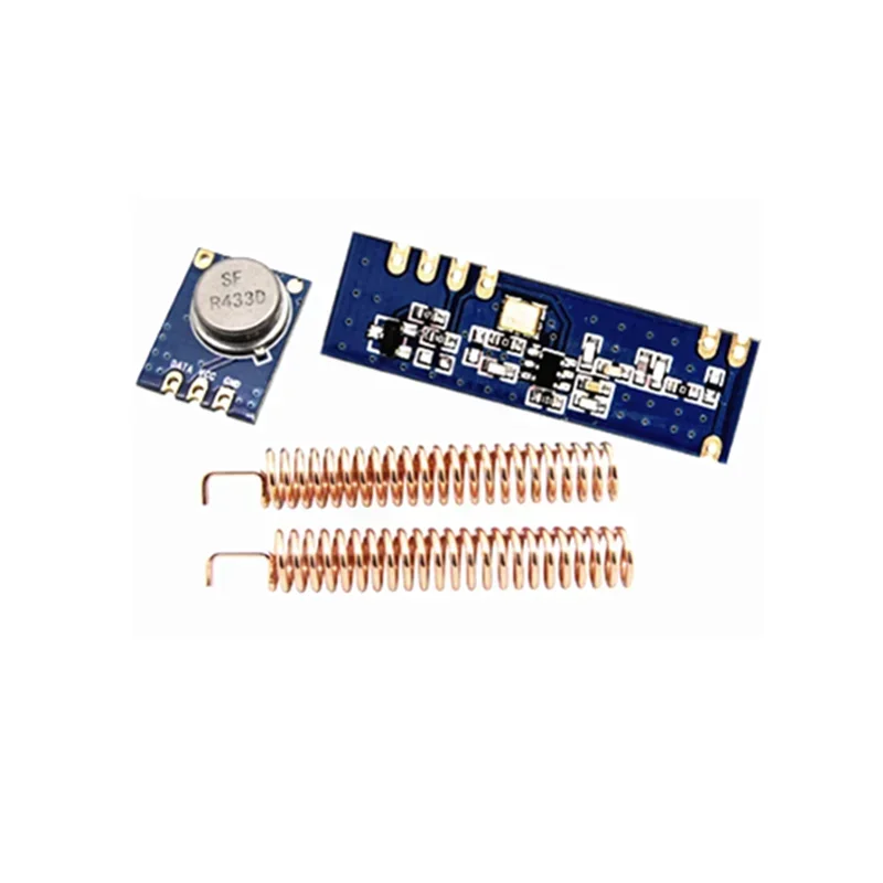 Модуль передачи ASK 433 МГц Модуль супергетеродинного STX882+SRX882S+ медная пружинная антенна