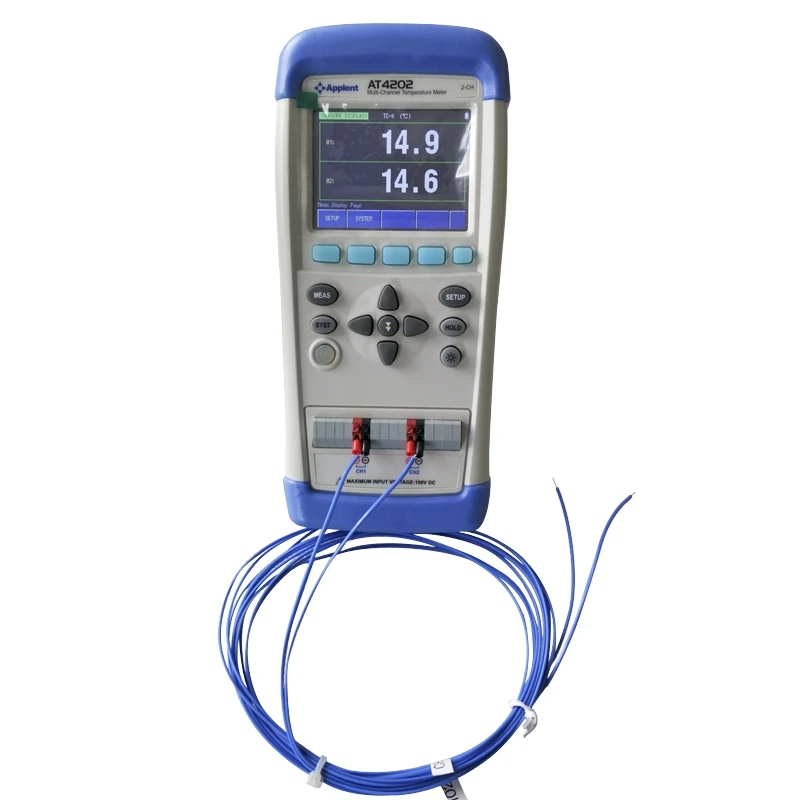 Applent AT4202 Handheld Multi-Channel Temperature Tester Range -200°C~1300°C  AT4204/AT4208