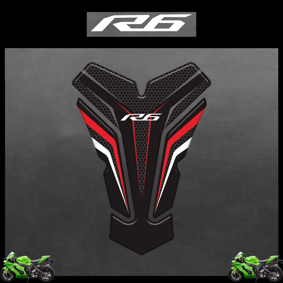 3D Motorcycle Tank Pad Protector Stickers For Yamaha YZF-R6 R6 R 6 R6S
