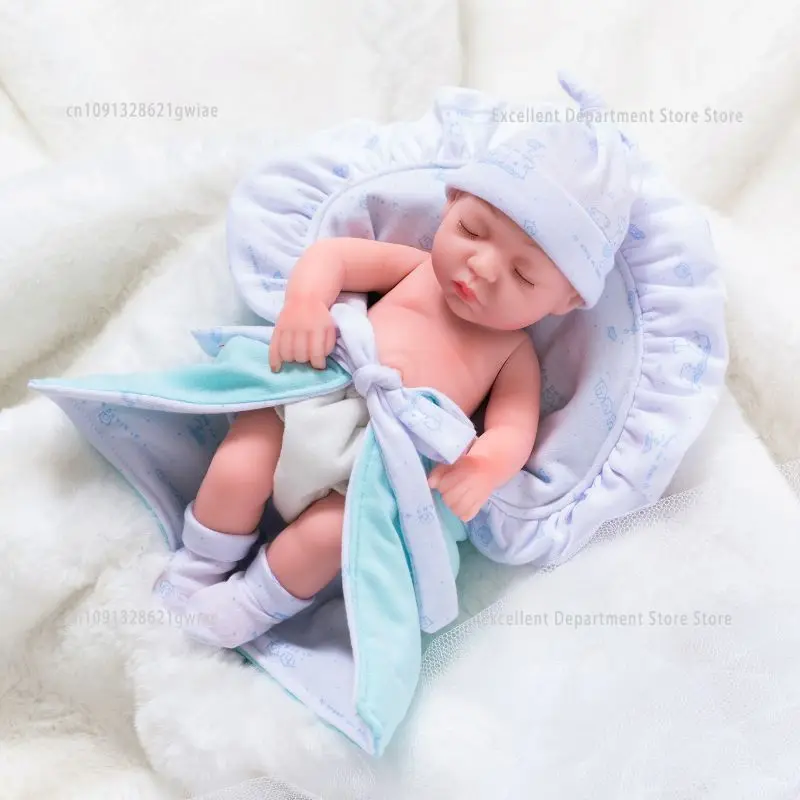 

30 см кукла реборн, модель куклы 10 дюймов, имитация спящей куклы с глазами, закрытая кукла для новорожденных, комфортная игрушка на день рождения для девочек, подарок