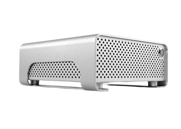 all-aluminum Mini itx chassis, dc-atx power supply DIY desktop ultra-thin horizontal core display small case