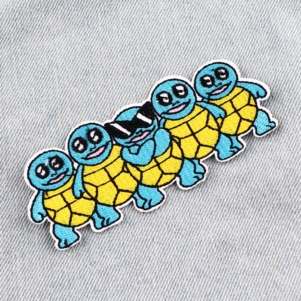 Cute Turtle Patch for Clothing Cartoon Anime Game Badges Iron On Patches Sewing Fabric Patch Stripes Diy Patch Sticker