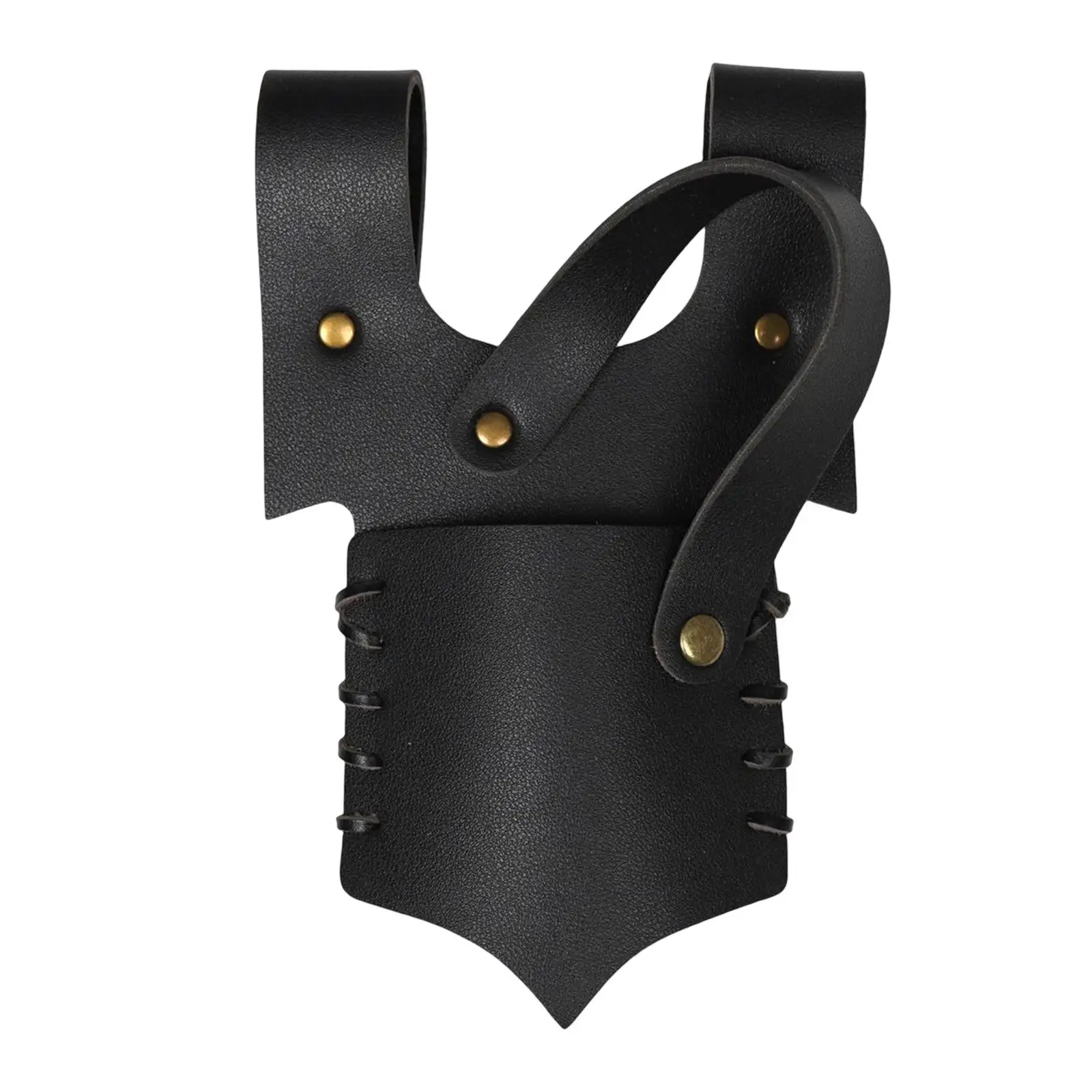 Medieval Leather Strap Sheath, Knight Costume Vintage Style Waist Scabbard for Stage Performances
