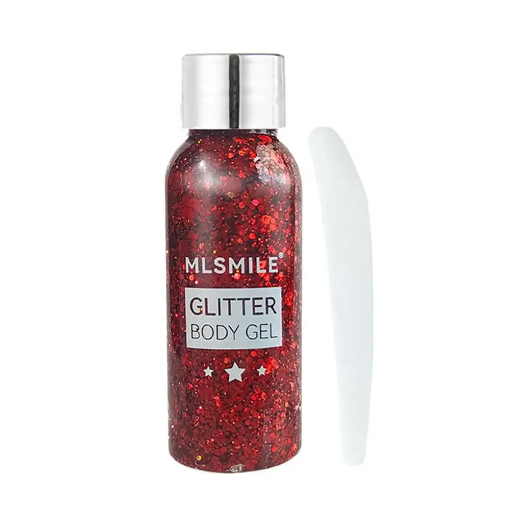 Multi-Uso Glittering Gel Sequins, Sombra Holográfica Irregular, Shimmer Flake, Decoração Do Corpo Do Rosto Do Festival, M4s6