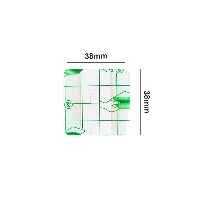 50 Uds 38*38mm transparente PU tirita cuadrada vendaje adhesivo impermeable pegatina protectora equipo de supervivencia caja de primeros auxilios bandaid