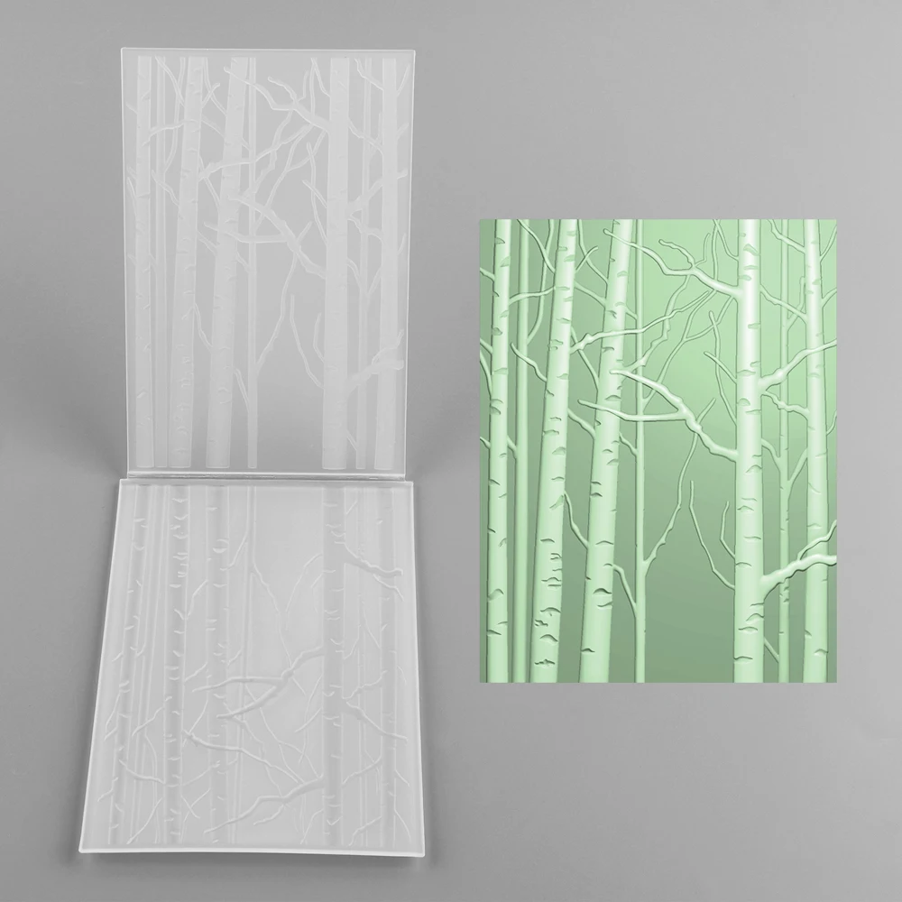 

3D Embossing Folder Birch Tree Trunk Forest Pattern for DIY Scrapbooking Embossing Paper Cards Textured Detail Crafting 2024 New