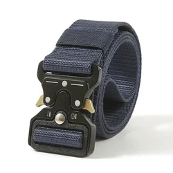 Camouflage Belt Nylon Waistband Quick Release Hunting Training Strong Metal Buckle Police Black Army Belts for Men and Women