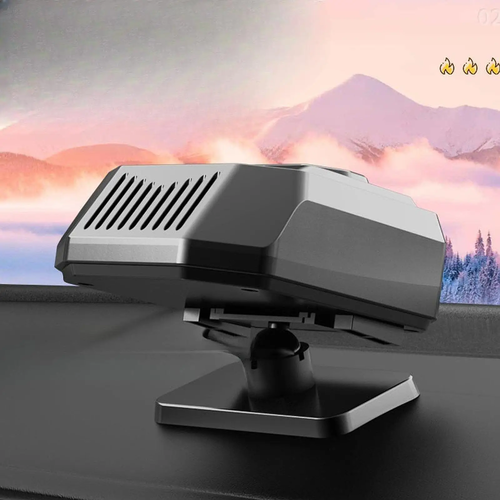 سخان السيارة سخان الزجاج الأمامي للسيارات الزجاج الأمامي ديميستر 360 °   مروحة تسخين قابلة للدوران لمقطورة SUV Truck RV لجميع السيارات