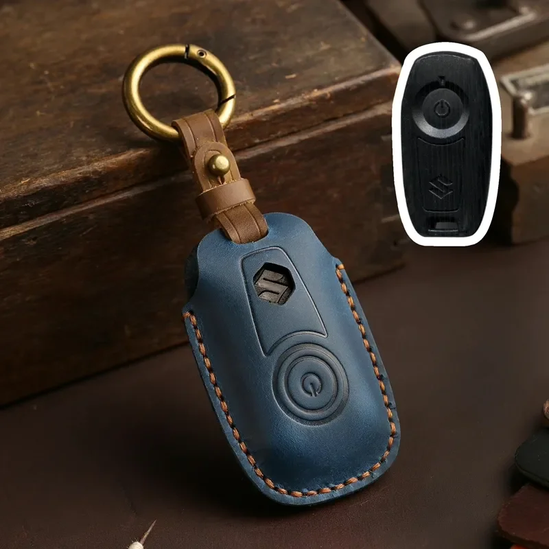 for Suzuki Super Vitara Starter Key Cover Genuine Leather Remote Control Bag Buckle Shell High End Car Key Case for Men Women view 6