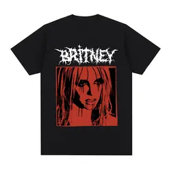 Britney Spears Metal Rock Graphic T-shirt Men Women Fashion Hip Hop T Shirts Harajuku Vintage Short Sleeve Tee Shirt Oversized