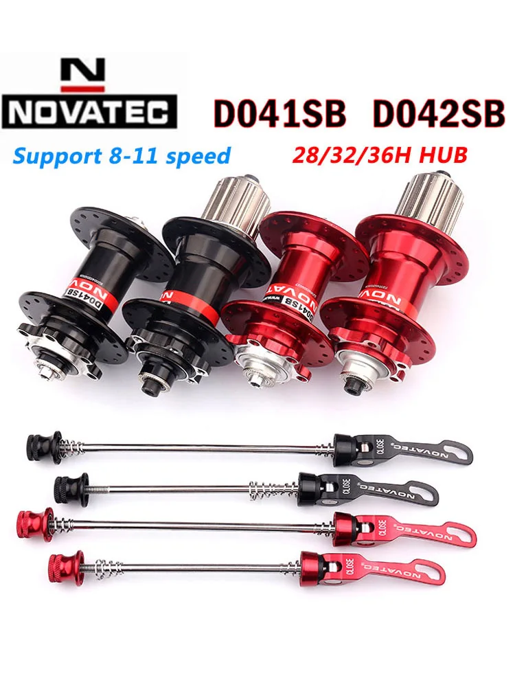 AliExpress NONE Novatec Mountain Bike Hub D041SB D042SB 28/32/36 Holes Disc Card Brake MTB Bicycle Hub Bearing Front/Rear 8/9/10/11 Speed