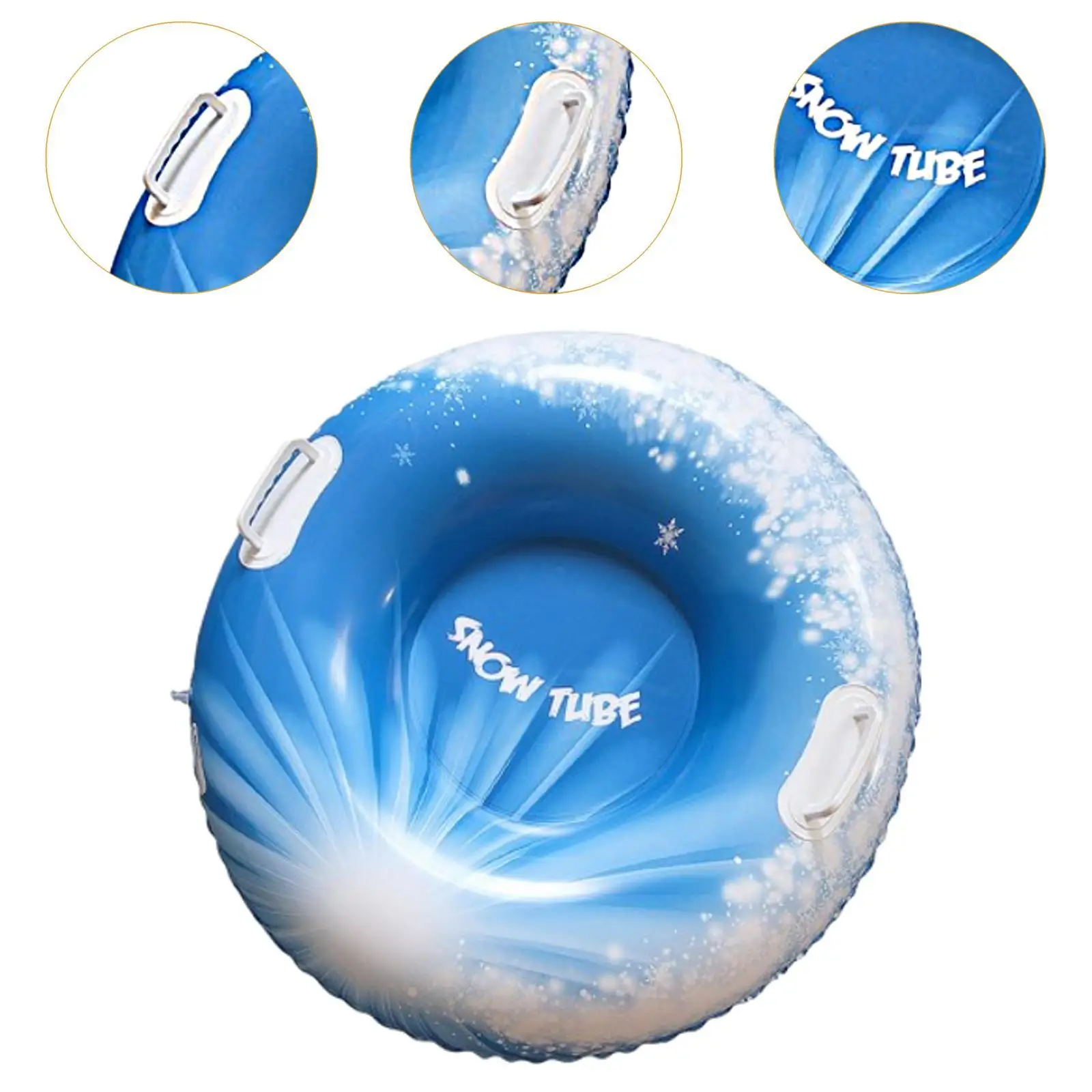 Tubo inflable con asas, regalo, anillo inflable de trineo de 31,5 pulgadas para trineo