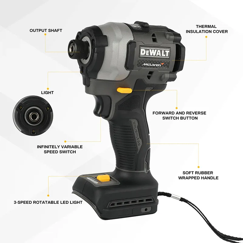 

Бесщеточный аккумуляторный ударный шуруповерт DeWalt DCF850M - литиевая отвертка с регулируемой скоростью для домашнего использования и работы с деревом