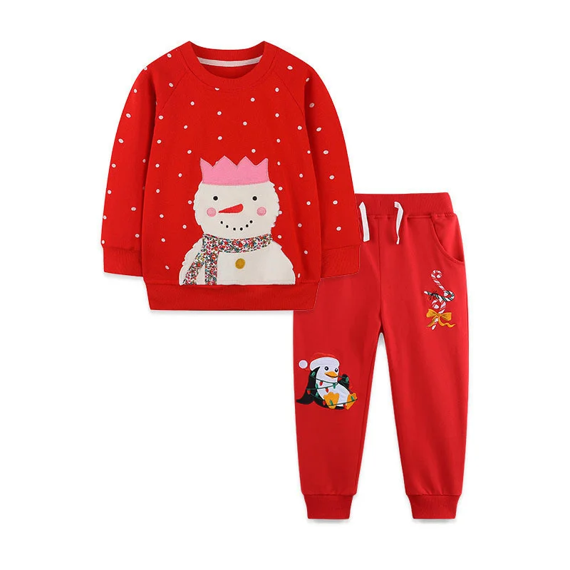 

Jumping Meters 2-7T Christmas 2 Pcs Sweatshirts + Sweatpants Boys Clothing Sets Autumn Spring Long Sleeve Children's Clothes
