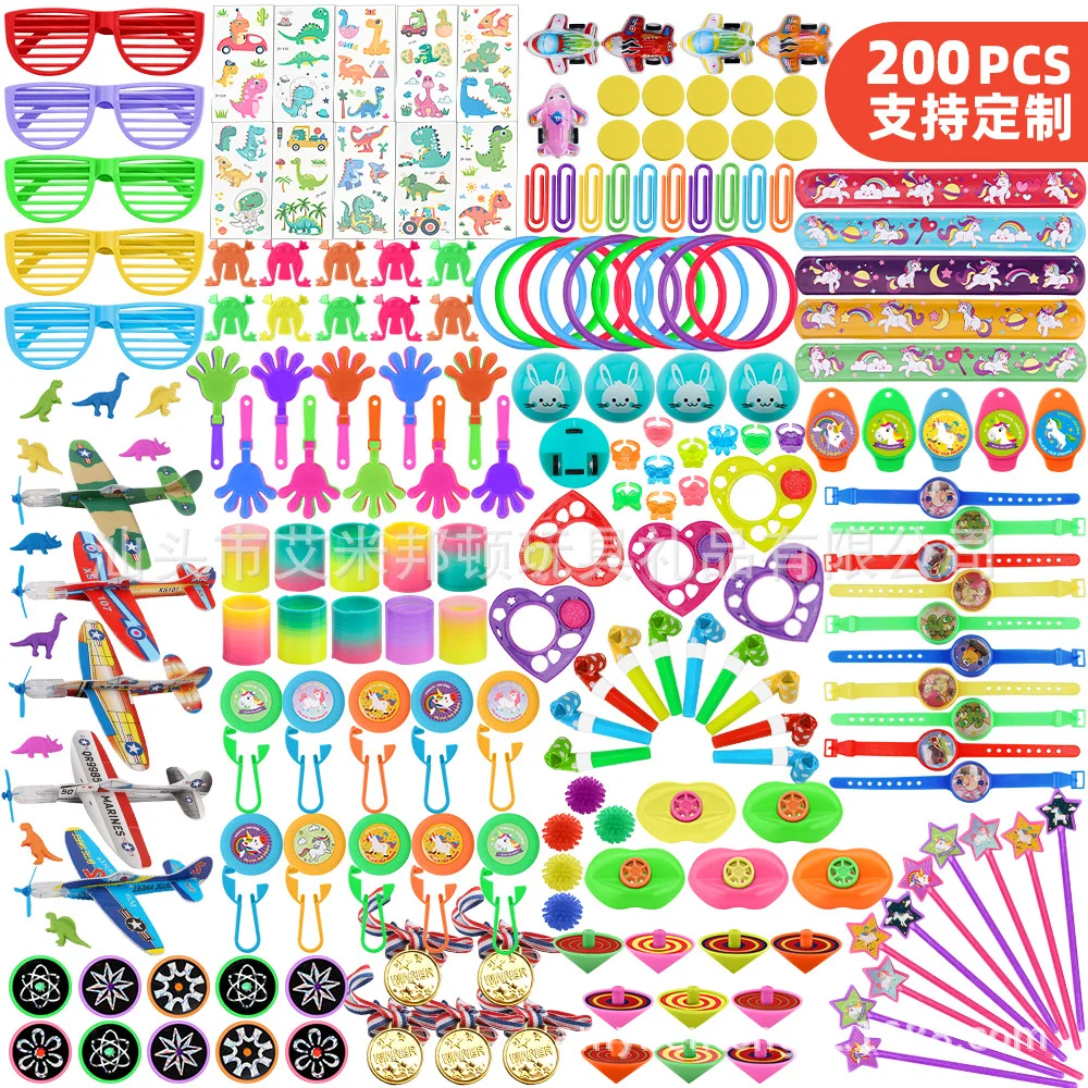 

200Pcs/set Fun Kids Birthday Party Gift Toy Small Gift Assortment Giveaway Children's Favorite Party Toys Pinata Filler Box