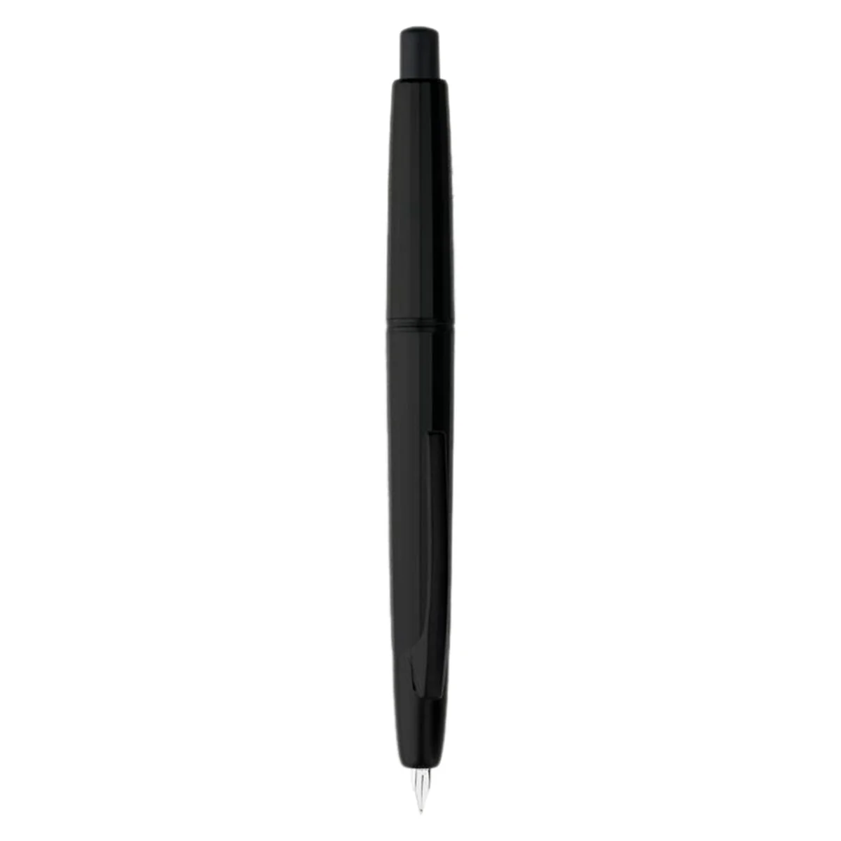 Press Resin Fountain Pen Extra Fine Nib 0.4mm Ink Pen Converter for Writing Gift Black(Black Clip)