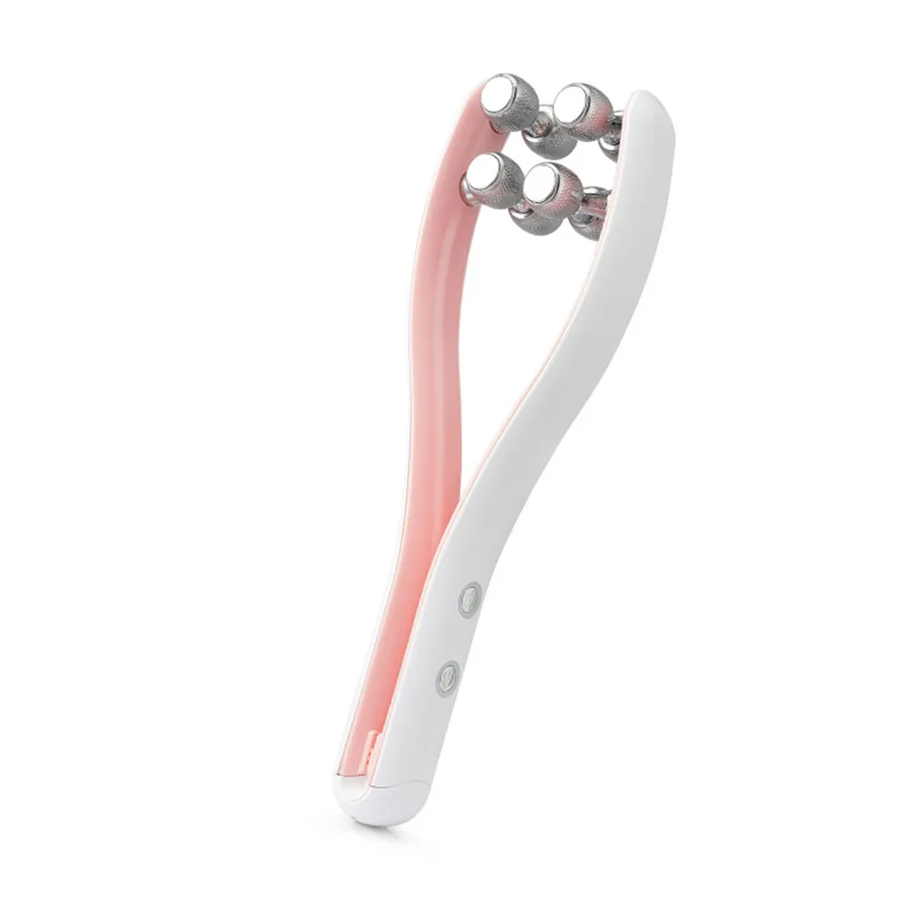 Portable 3D V Shape Face Roller Maasager EMS Facial Lifting Anti-aging Slimming Tightening Massage Device