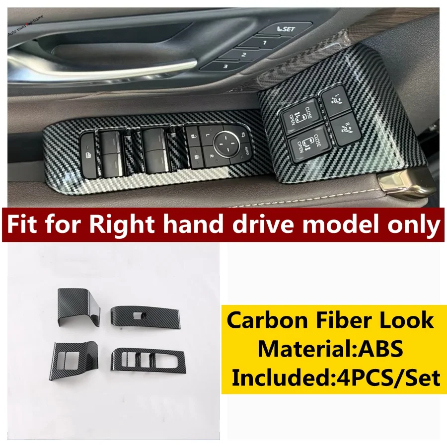 

Window Lift Down Control Switch Door Lock Panel Cover Trim Fit For Toyota Alphard Vellfire 40 Series 2023 2024 Accessories
