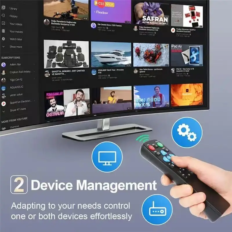 2026 IPTV R698F Smart TV Europa Nueva TV Allwinner K965 con 2.4G Wifi 5G Wifi6 Doble Marca 32GB Francia Almacen