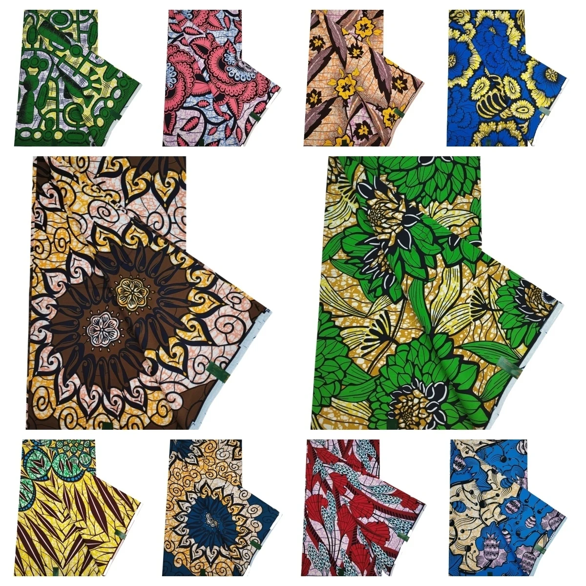 African Real Wax Prints Fabric Nigerian Ankara Wholesale Ghana 100% Cotton Veritable Guaranteed Original Sewing Material Soft