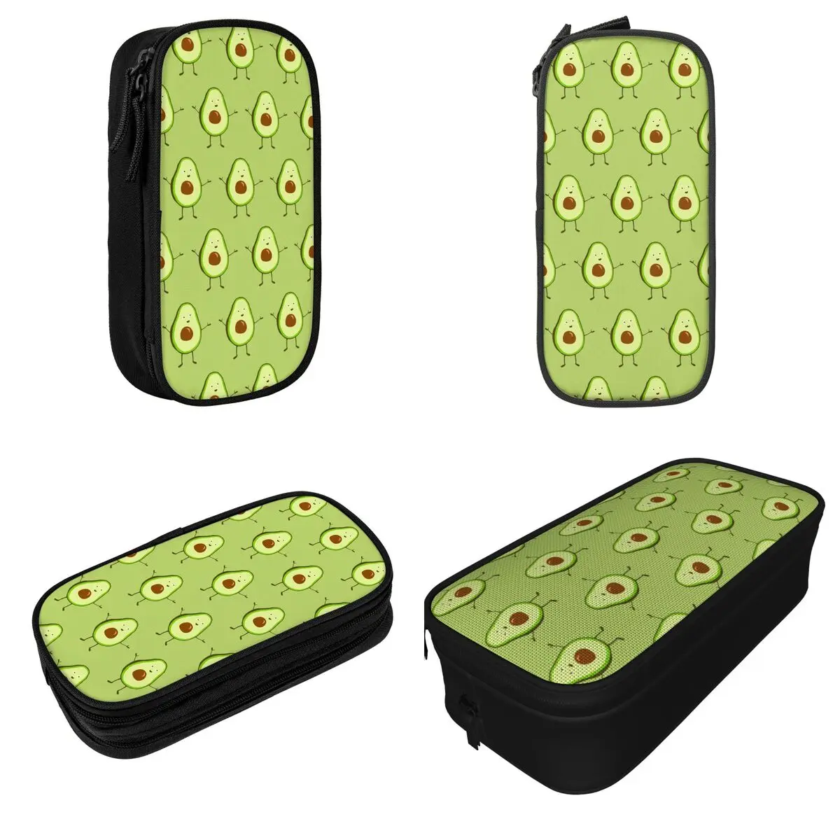 Lovely Mr Avocado Cute Kawaii Fruit Pencil Cases Pencilcases Pen Box for Student Big Capacity Bag Office Gifts Stationery