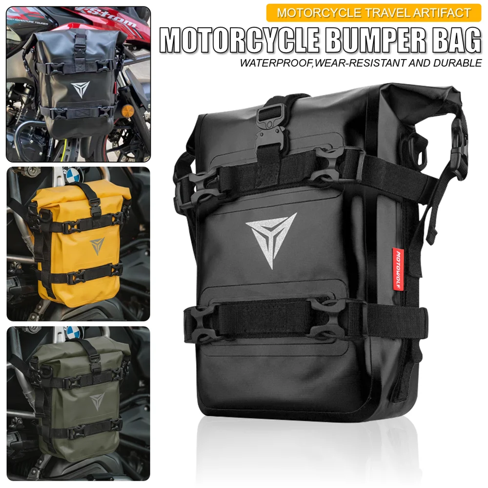 

Outdoor Tank Side Bag Motorcycle Saddle Bag Tool Pack Crash Bar Bag Waterproof Moto Bumper Dry Bag 8L Large Capacity For 1250 GS
