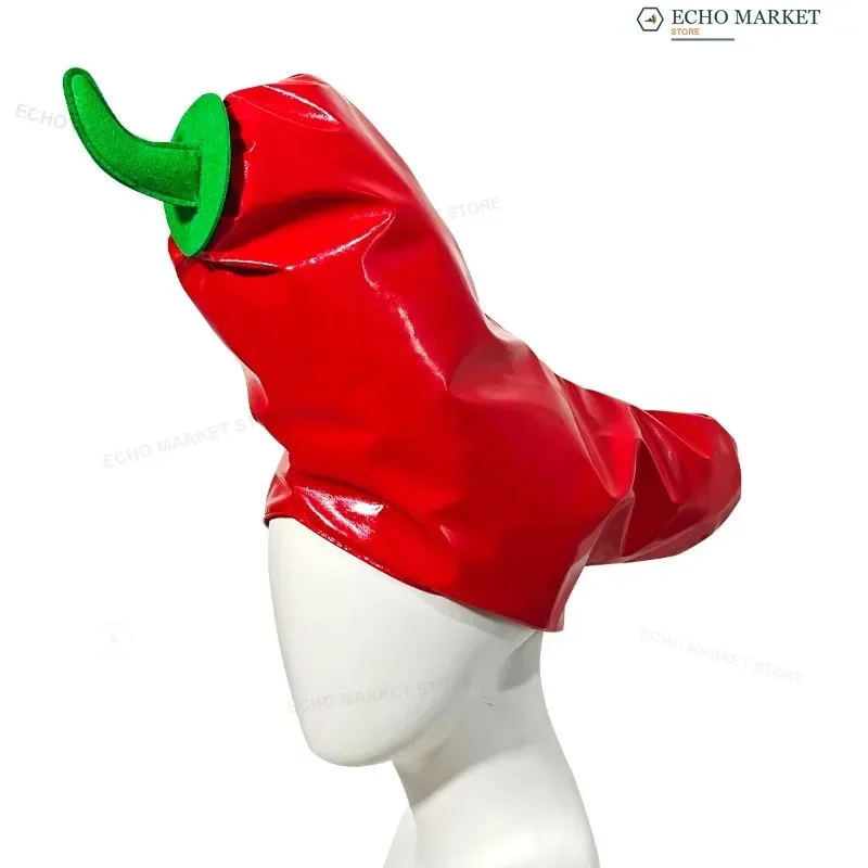 Cappello da Chef con Peperoncino, Accessorio per Costume da Spettacolo, Accessorio per Carnevale, Halloween, Festa in Maschera, Cappello Divertente per Adulti