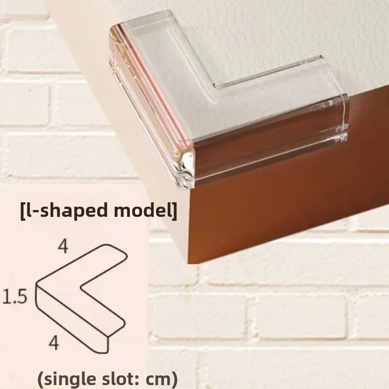 Protector de esquina de mesa de esquina anticolisión transparente, muebles de esquina de vidrio, cubierta protectora de esquina de silicona anticolisión