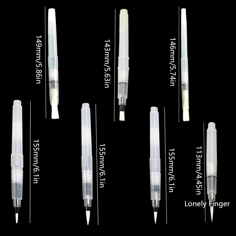 7 pçs canetas pincel de aquarela recarregáveis canetas pincel de aquarela pincéis de pintura de água para pintura em aquarela