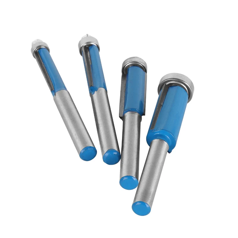 6MM 6.35MM 8MM Shank Flush Trim Bit Router Bits Milling Cutter for Woodworking Bit Face Mill Tools Carbide Cutter End Mill