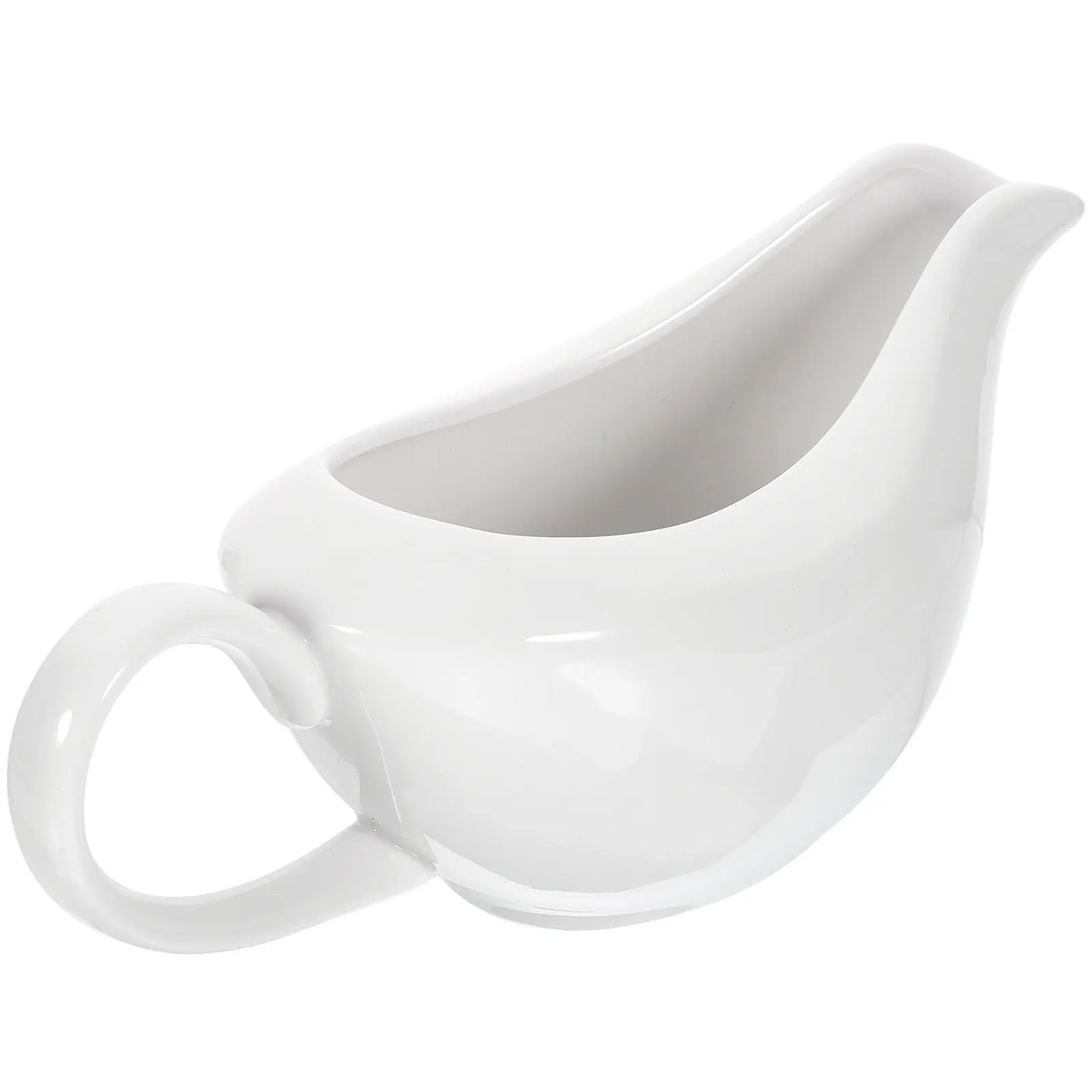 Premium Ceramic Gravy Boat with Handle for Sauce Coffee Milk Yogurt Dressing Serving Home Restaurant Hotel Use Gravy Pitcher