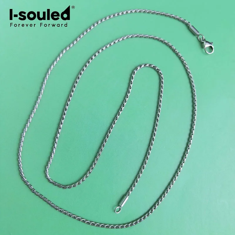 1.8mm pure titanium silver round snake bone chain, simple, fashionable, lightweight and waterproof