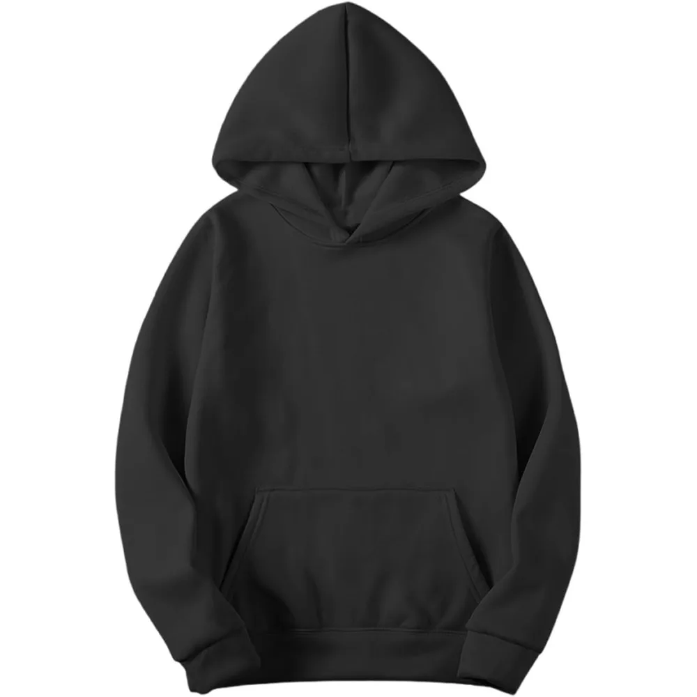 بلوفر بغطاء للرأس للرجال، سويت شيرت خفيف الوزن كبير الحجم مبطن بالصوف بقلنسوة Y2K وأكمام طويلة مع قلنسوة شتوية 2025 #2