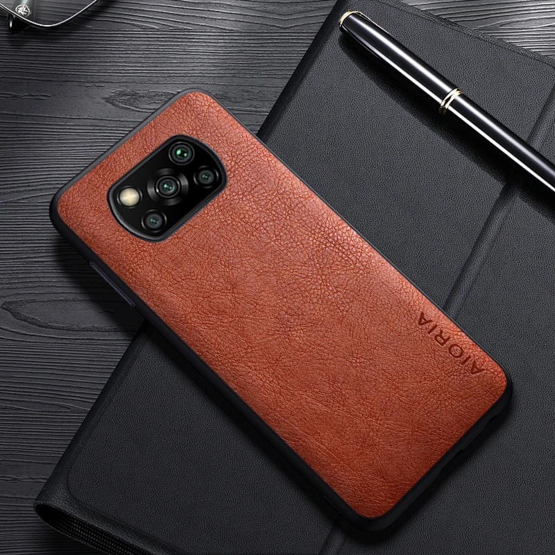 Case For Xiaomi Poco X3 Pro GT Simple Design Luxury Leather Business Cover For Poco X3 NFC Case