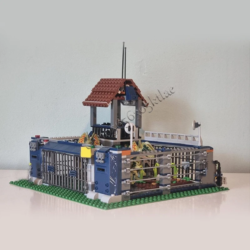 441 PCS Construction Dinosaur Paddock Dilophosaurus Breeding Pen MOC Customize Modular Building Block DIY Birthday Toy Gift