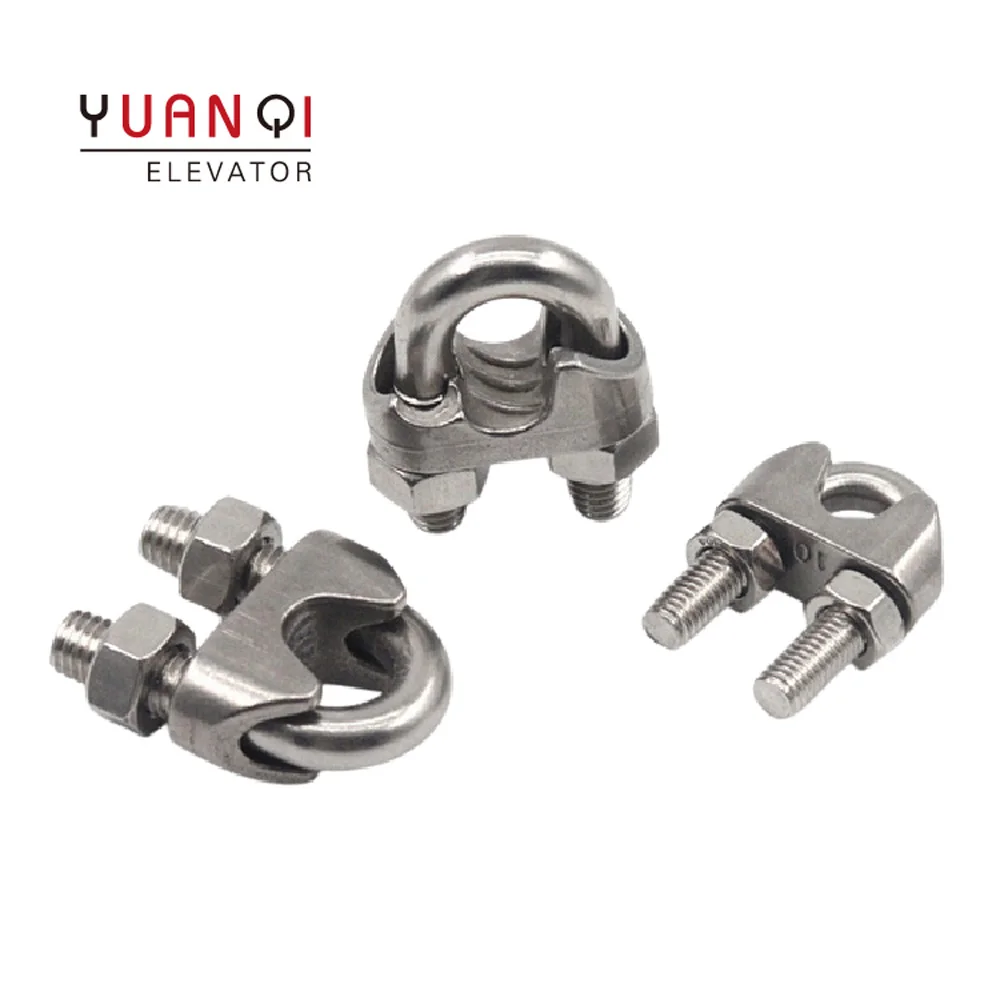 

Yuanqi Lift Spare Parts Elevator 316 304 Stainless Steel Wire Rope Chuck Lock Fixed Joint Single Clip