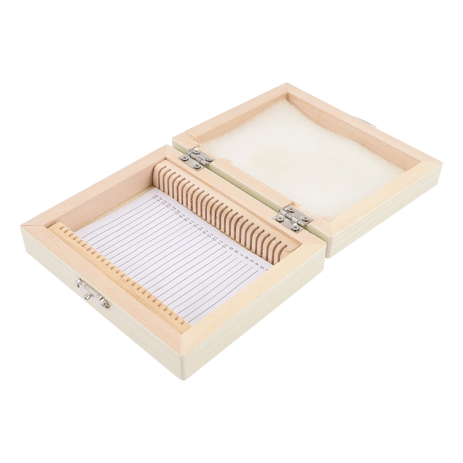 

Natural Wood Microscope Bio Slide Holder Wooden Container for Organized