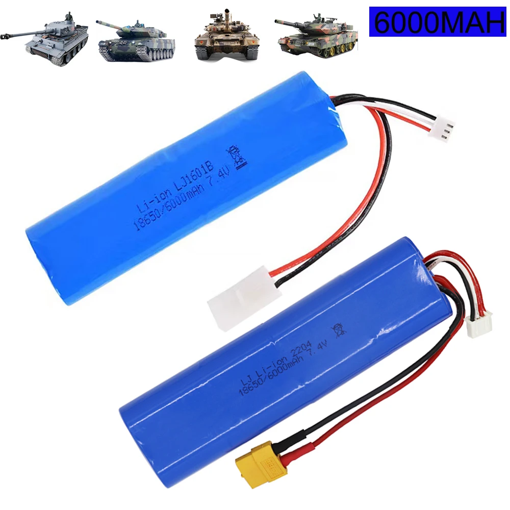 High Capacity 7.4v 5600mAh 18650 Lipo Battery for henglong 3818 3819 3838 3839 3848 3858 3868 3878 ect 1/16 RC tank