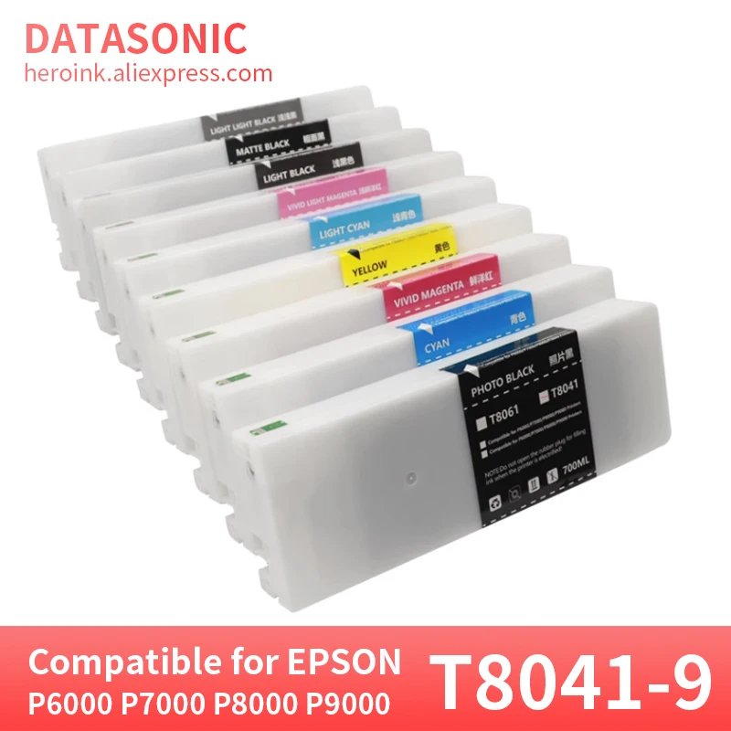 NEW T8041 For European Version T8041-T8049 Compatible Ink Cartridge Filled With Ink For Epson SureColor P6000 P7000 P8000 P9000