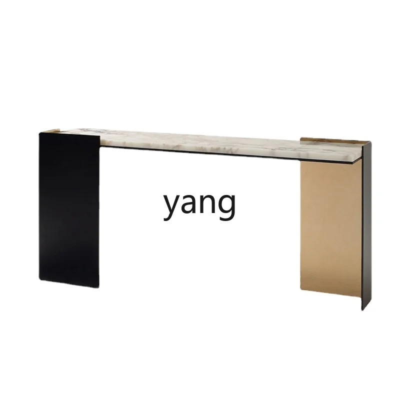 

LMM Light Luxury Entrance Console Tables Modern Minimalist Marble Wall Entrance