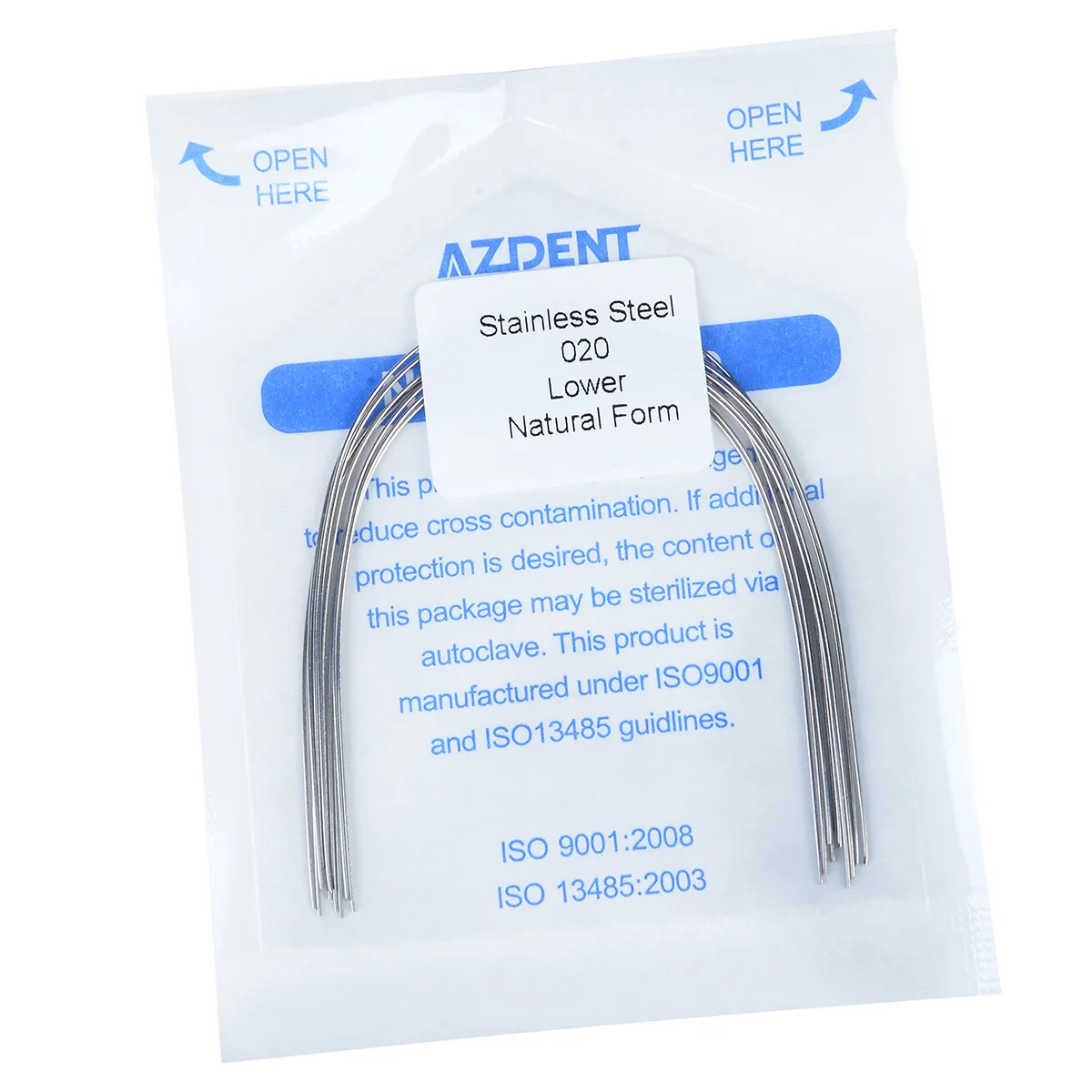 10 Stück/Packung AZDENT Dental Kieferorthopädische Edelstahl-Rechteck- und Rundbogendrähte Natürliche Form Oberer und Unterer Bogendraht für Zahnmedizin – Detail 7