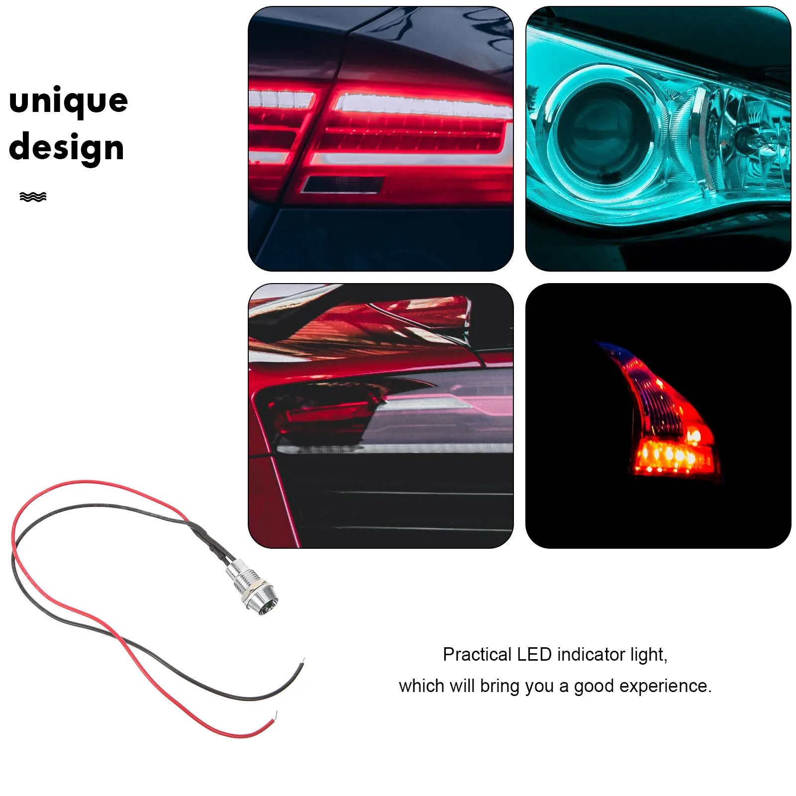 

The Wire LED Indicator Light Directional Lamps Signal with Water Proof Green Warning