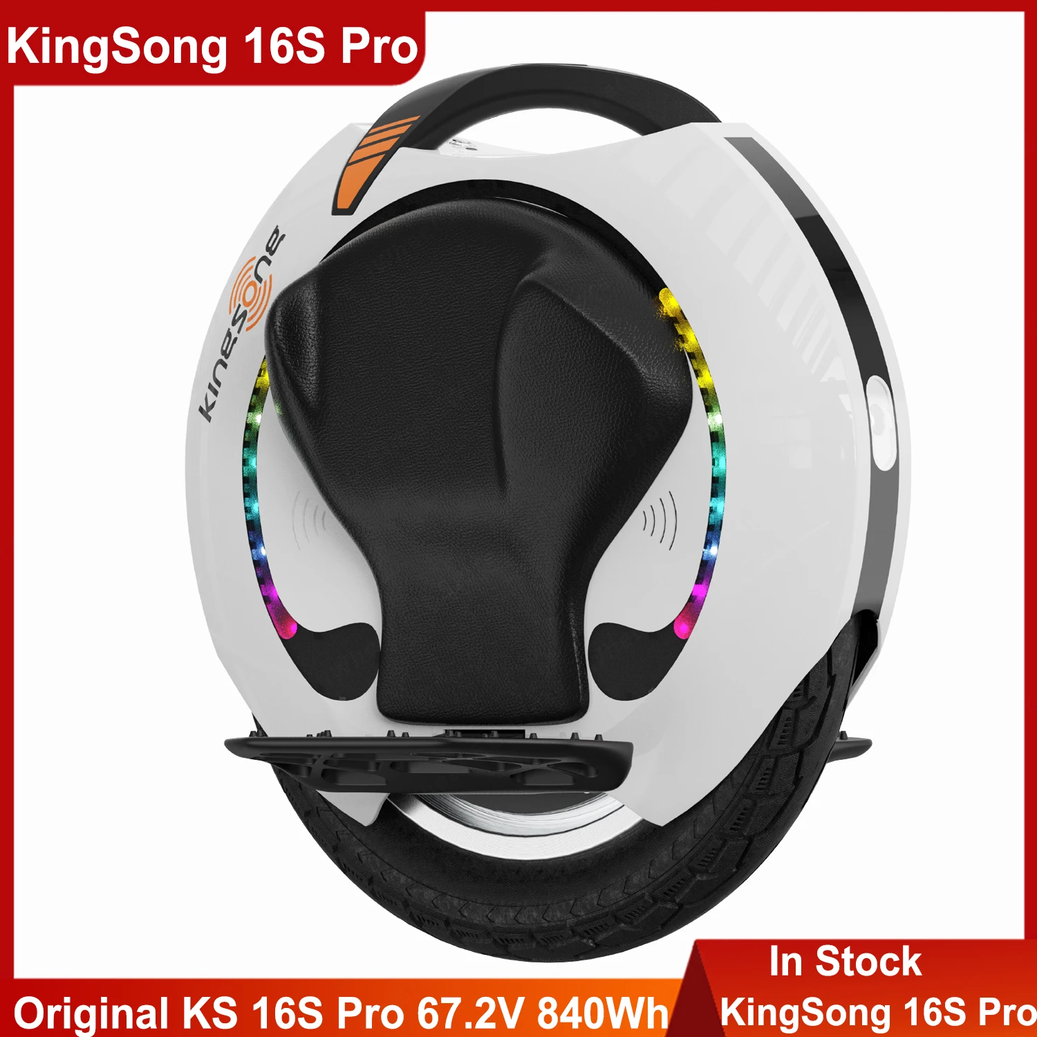 

Newest KingSong 16S Pro 67.2V 840Wh Battery Max Speed 40km/h 1200W Motor Peak Power Mileage 80km 3800W 16S Pro Electric Unicycle