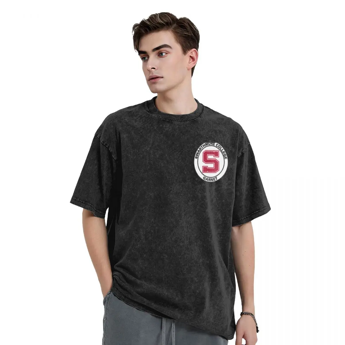 Swarthmore college T-Shirt rapper graphic tees summer clothes blacks Men's clothing