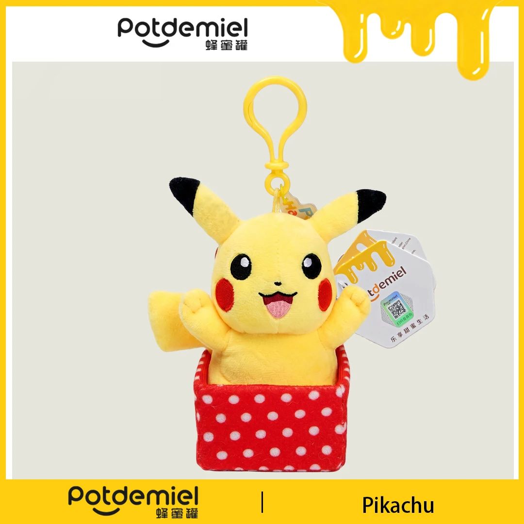 

Potdemiel Pokemon Pikachu Plush Bag Pendant Playful Sweet Cartoon Ornament Gift For Kids Girls Birthday Backpack Handbag Decor