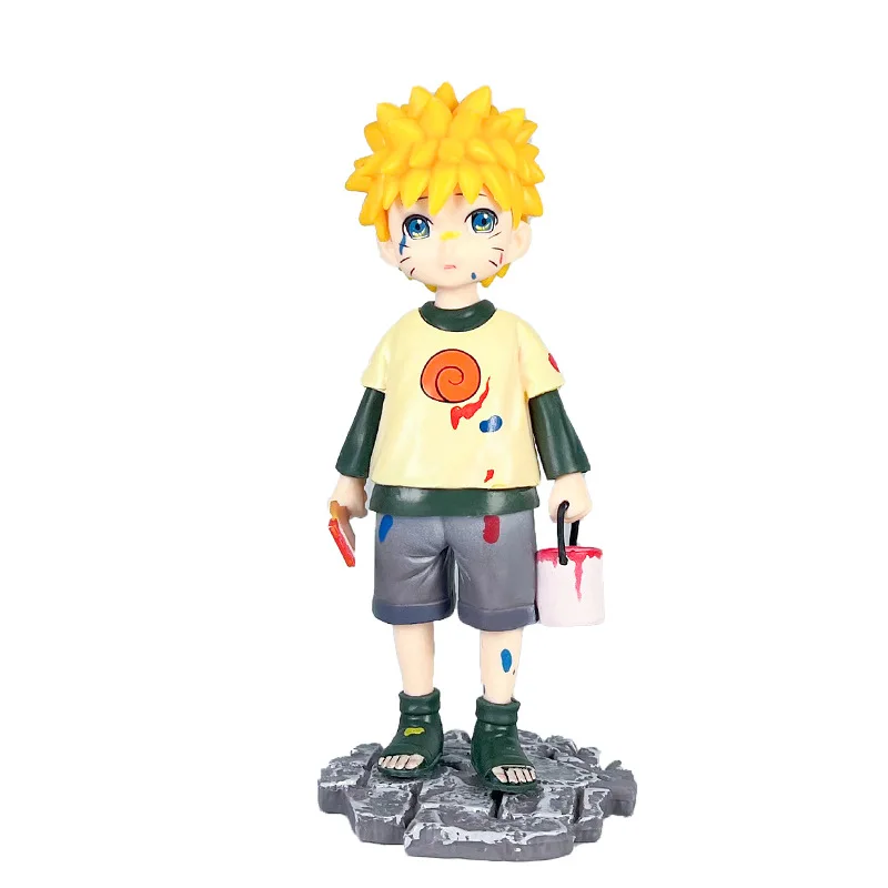 16cm Anime-Figuren Uzumaki Naruto Q-Version Frühkindliche Malerei PVC-Actionfigur Sammlermodell Spielzeug Geschenke
