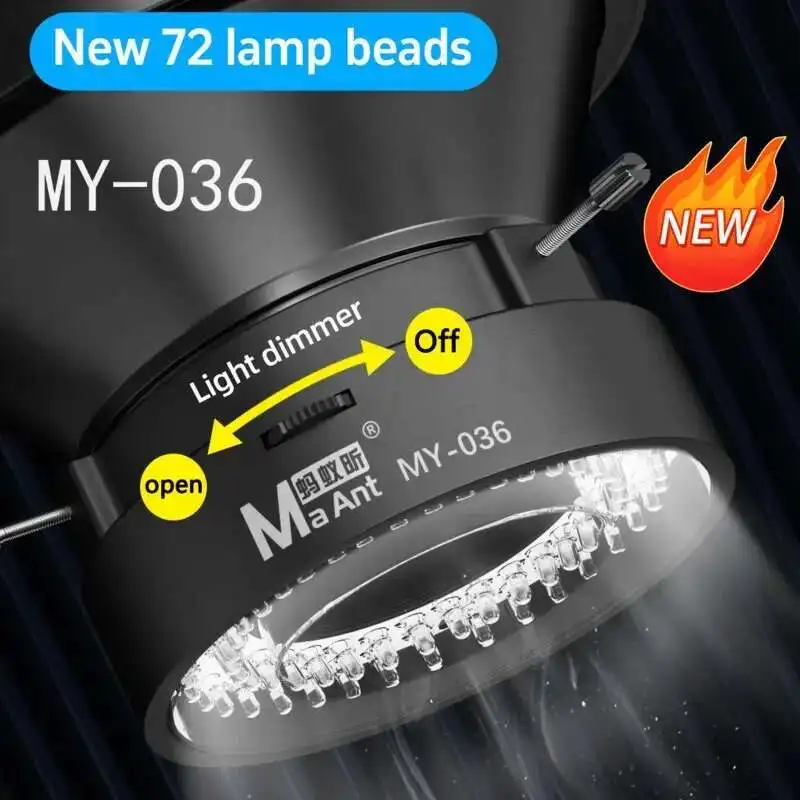 MAANT MY-036/037 USB 5 فولت LED المجهر مصباح مصمم على شكل حلقة لإصلاح الهاتف المحمول المجهر مخصص LED مصباح مصمم على شكل حلقة مصدر أدوات المصباح