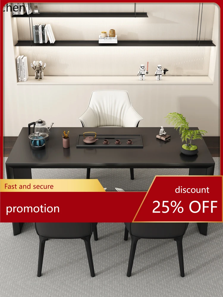 

YFY Каменная тарелка Набор столов и стульев Офисный чайный столик кунг-фу Встроенный чайник